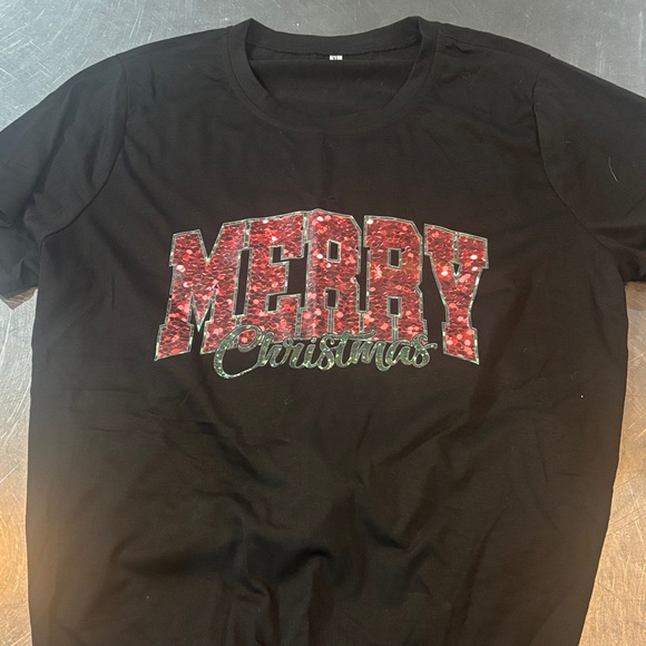 Tops - Black Merry Christmas T-Shirt